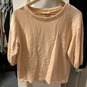 Peach Confetti Cotton Balloon Arms sweatshirt